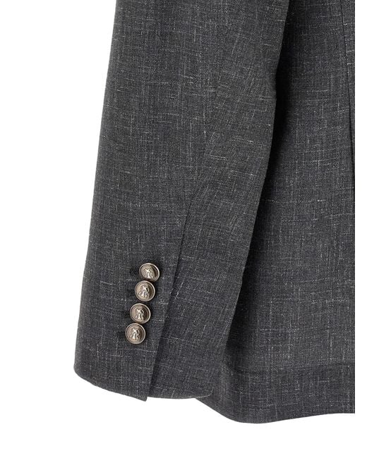 Brunello Cucinelli Black Wool Blazer Clothing for men