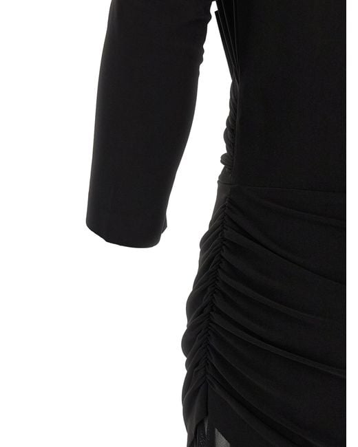 Norma Kamali Black Heart-Shaped Neckline Bodysuit