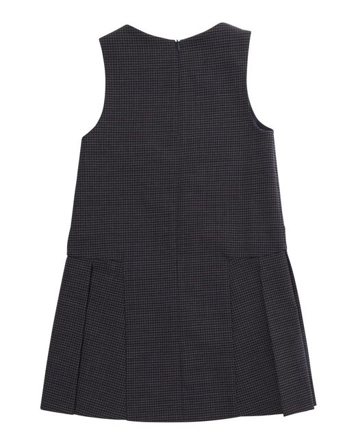 Emporio Armani Black Long-Sleeved Dress Technical Fabric