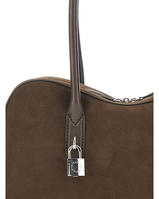 Stella McCartney Brown Shoulder Bag With Padlock With Logo Detail