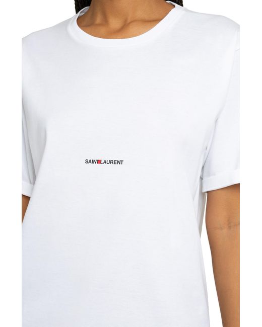 Saint Laurent Green Cotton Crew-Neck T-Shirt T-Shirts & Jerseys