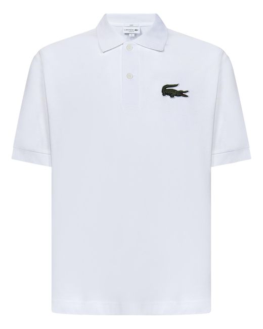 Lacoste White Original Polo .12.12 Loose Fit Polo Shirt