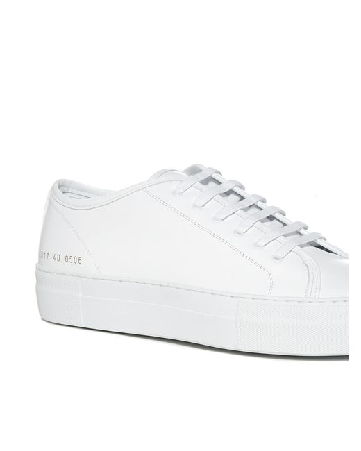 Common Projects White Leather Tournament Low Super
