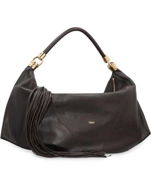 Chloé Black Carry Small Canvas Tote Bag Cotton