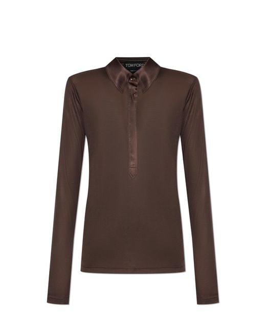 Tom Ford Brown Transparent Top