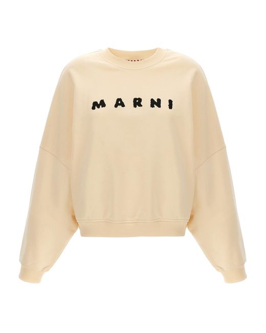 Marni Natural Logo Print Sweatshirt