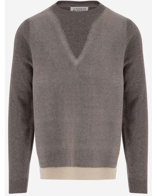 Maison Margiela Gray Wool Sweater Virgin for men