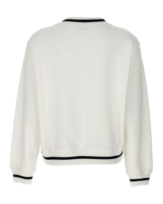Brunello Cucinelli White Logo Embroidery Sweatshirt