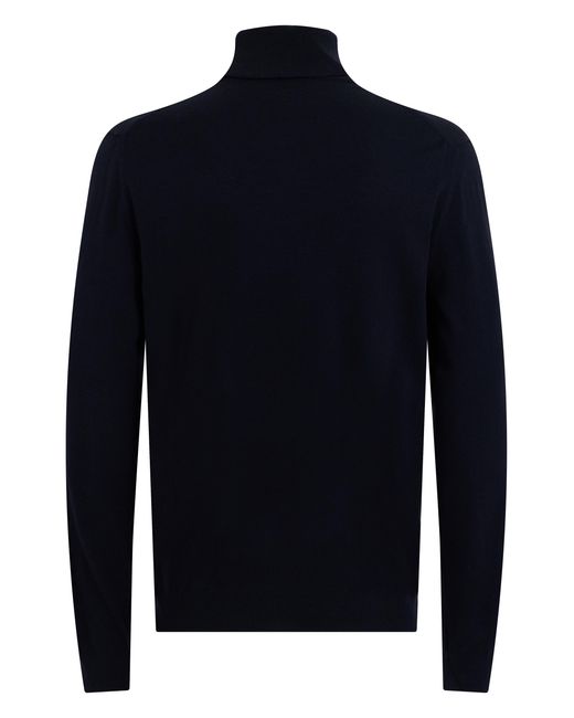 Slowear Blue Turtleneck Sweater Virgin Wool for men
