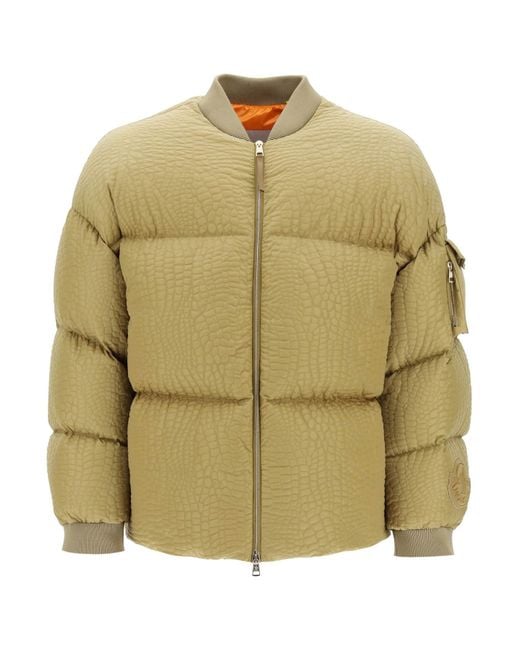 Moncler Green Moncler X Roc Nation By Jay-Z Centaurus Croco-Embossed Puffer Jacket for men