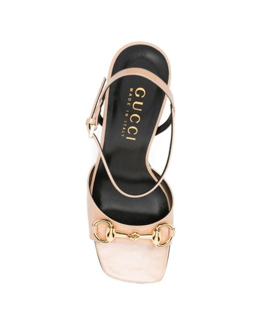 Gucci White Ankle-Strap Heels