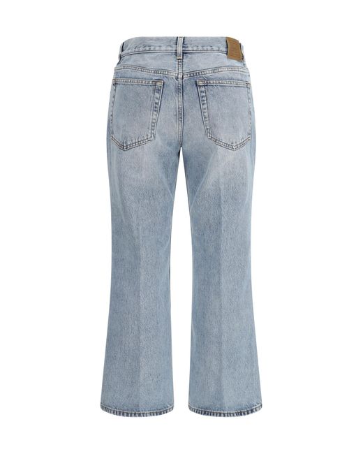Totême Blue Flared Jeans Cotton
