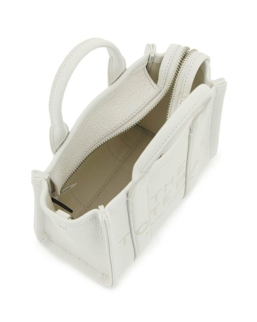 Marc Jacobs White 'the Leather Micro Tote Bag'