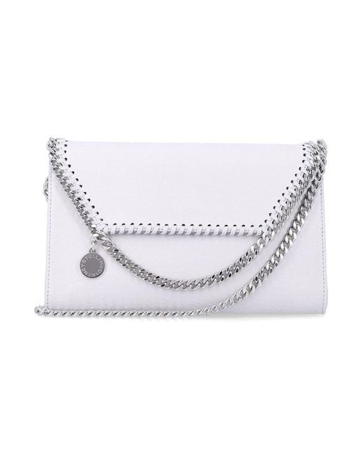 Stella McCartney White Pearl Falabella Crossbody Wallet