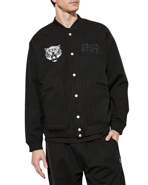 KENZO Black Gots Happy Tiger Embroid for men