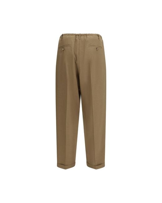 Magliano Green Beige Polyester Casual Pants for men