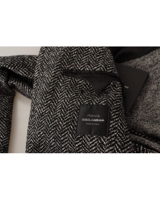 Dolce & Gabbana Black Cotton Single Breasted Fantasy Blazer Clothing for men