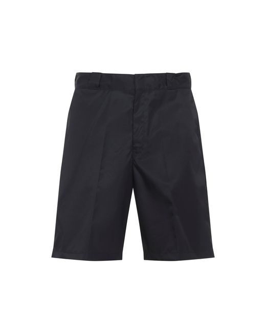 Prada Blue Re-Nylon Bermudas for men