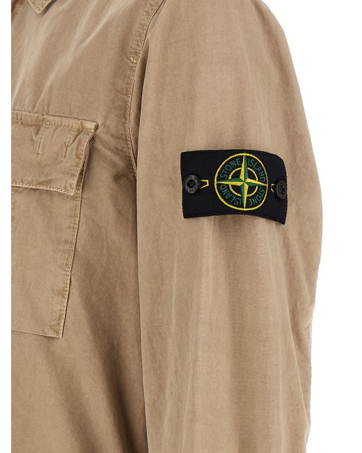Stone Island Natural Cotton Blouse for men