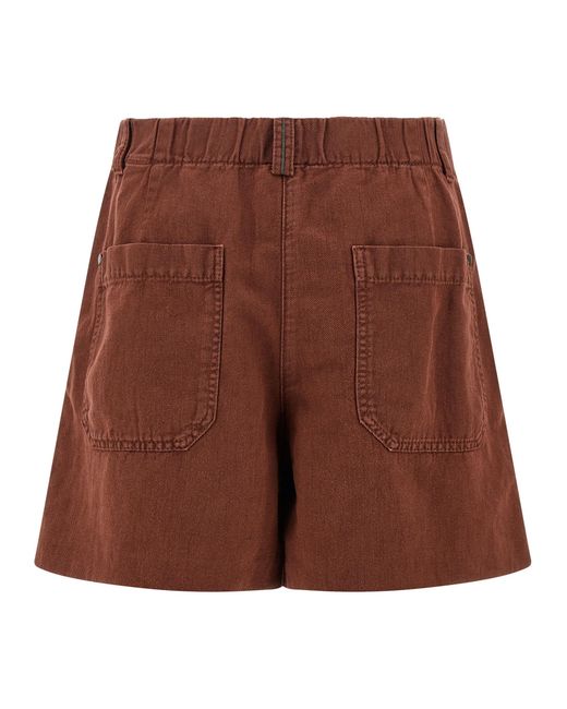 Brunello Cucinelli Brown Cotton Bermuda Shorts
