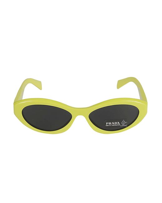 Prada Yellow Logo Sided Cat-eye Sunglasses