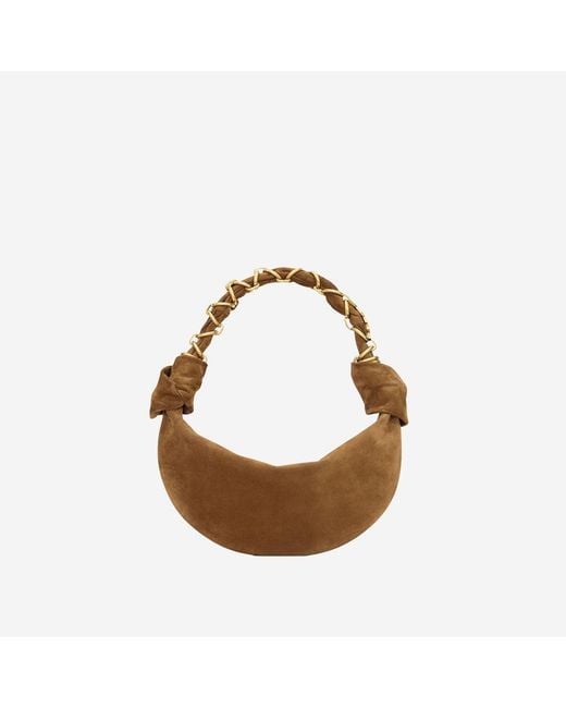 Saint Laurent Brown Mini Hobo Bag Amalia Suede Shoulder