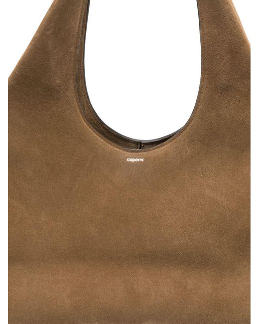 Coperni Brown Shoulder Bag Folded Leather