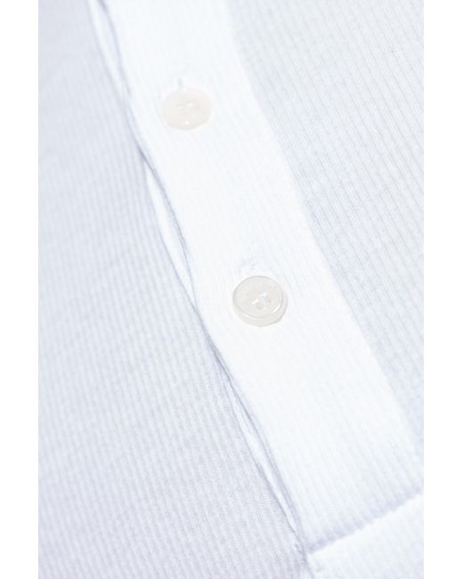 Versace White Underwear T-Shirt With Embroidered Logo for men