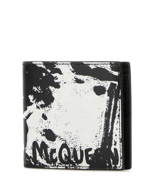 Alexander McQueen Black Leather Wallet for men