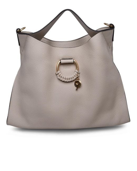 See By Chloé Natural Joan Cement Cowhide Bag
