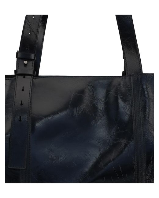 Golden Goose Deluxe Brand Black Glossy Leather Tote Bag