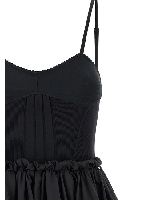 The Attico Black Taffeta Dress