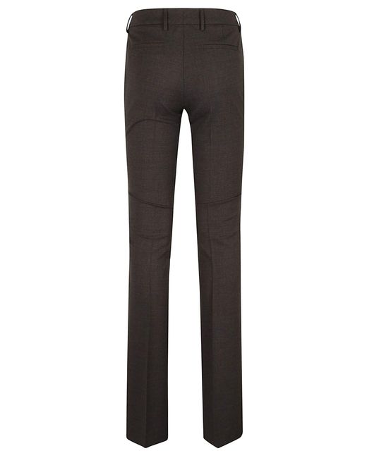 PT01 Gray High-Waist Flare Trousers