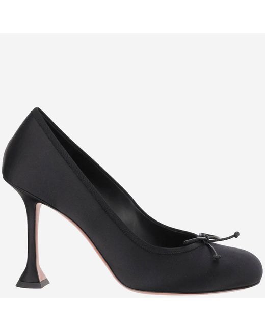 AMINA MUADDI Black Bow Heels