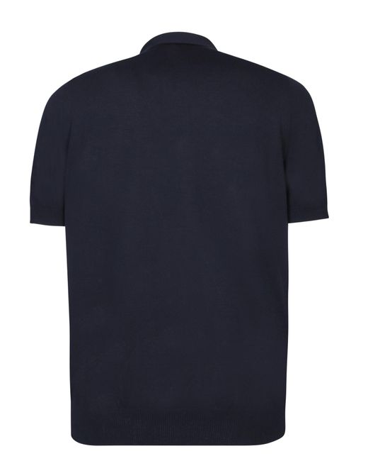 Lardini Blue Check Polo Shirt for men