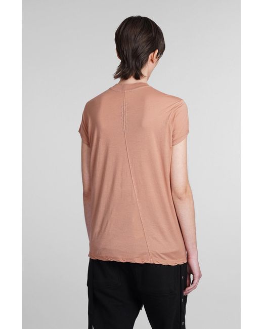 Rick Owens Black Small Level T T-shirt In Rose-pink Cotton