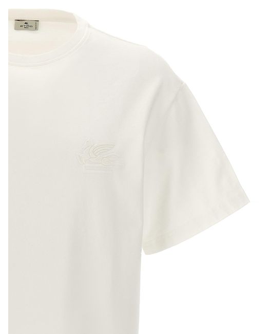 Etro White Logo T-shirt for men