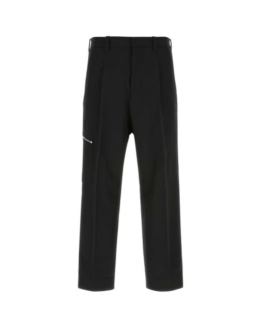 OAMC Black Polyester Wide-leg Pant for men