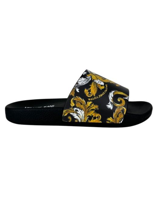 Versace Jeans Couture Black Pool Slides