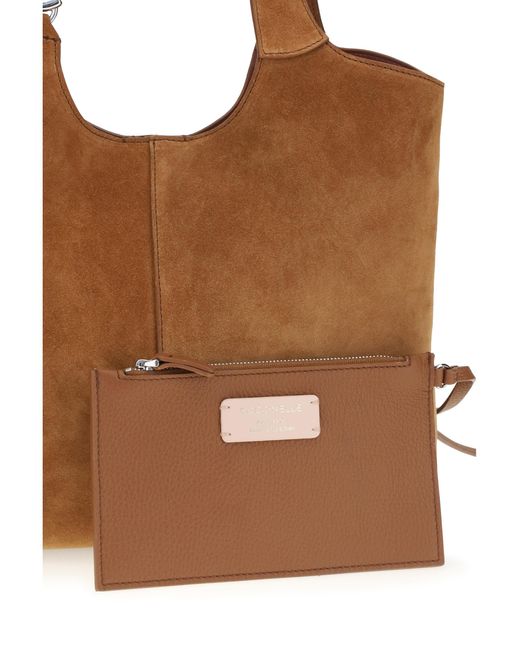Coccinelle Brown C-Easy Large Shoulder Bag Calf Leather Bos Taurus