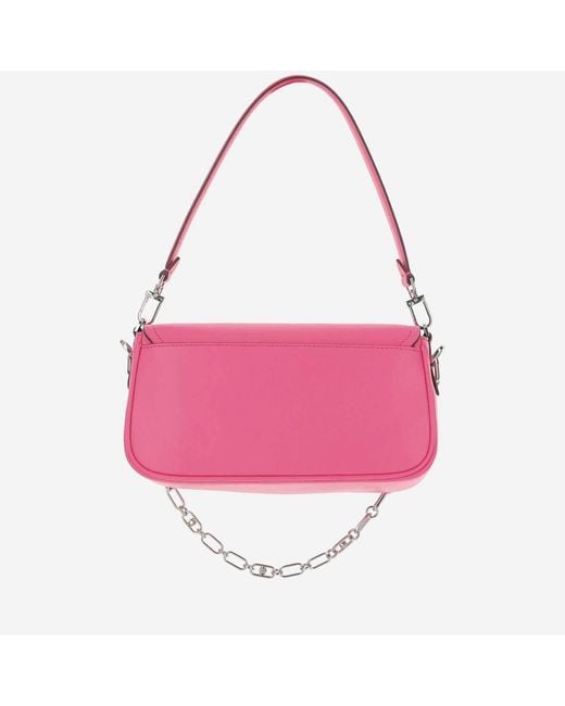 Michael Kors Pink Medium Calfskin Shoulder Bag Leather
