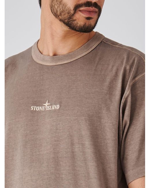 Stone Island Brown T-Shirt T-Shirt for men