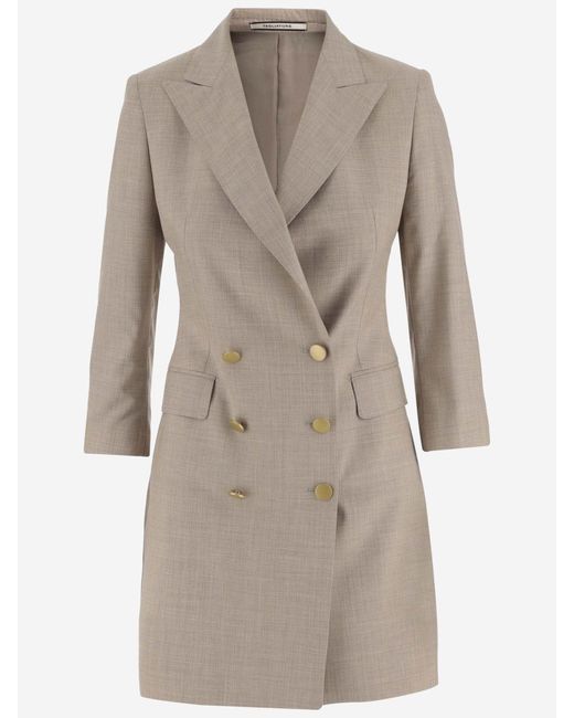 Tagliatore Natural Wool And Silk Double-Breasted Jacket