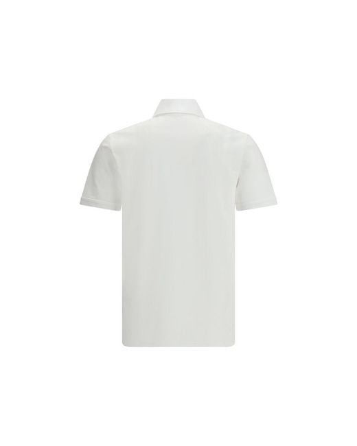 Givenchy White Cotton Polo Shirt for men