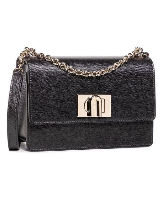 Furla Black Crossbody Bag- Leather Crossbody-Bags