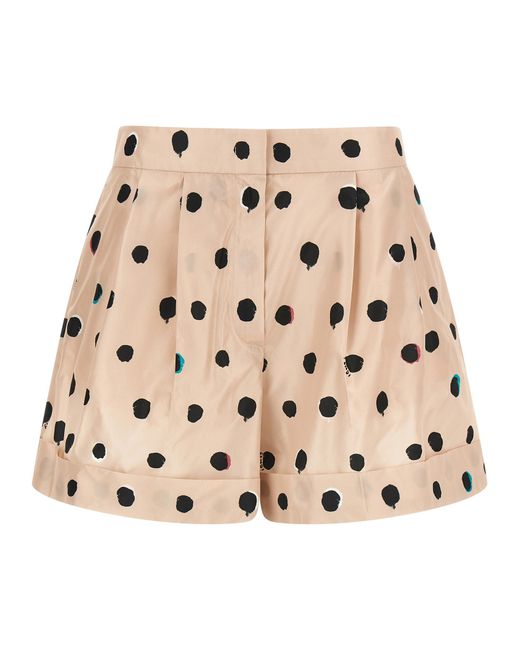 Fendi Natural Falena Dots Shorts
