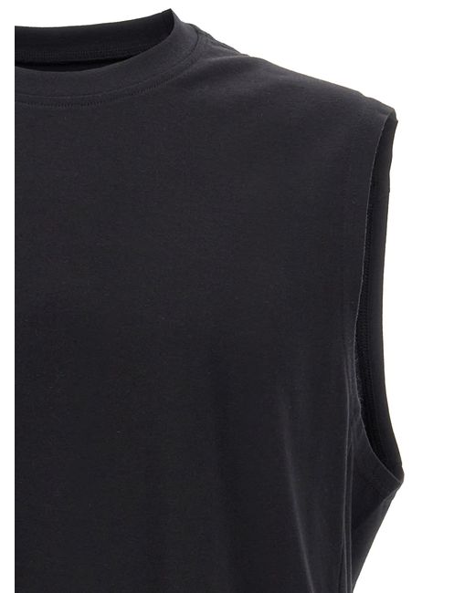 Y-3 Black Asymmetrical Top for men