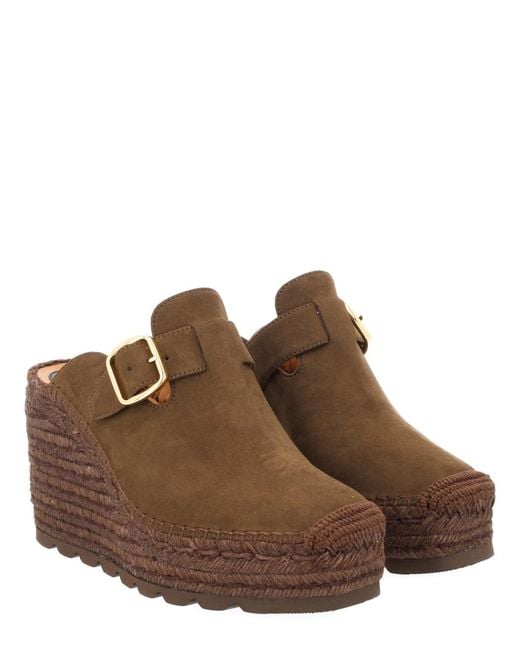 Stella McCartney Brown Sabot Gaia Polyamide Polyurethane Shoe