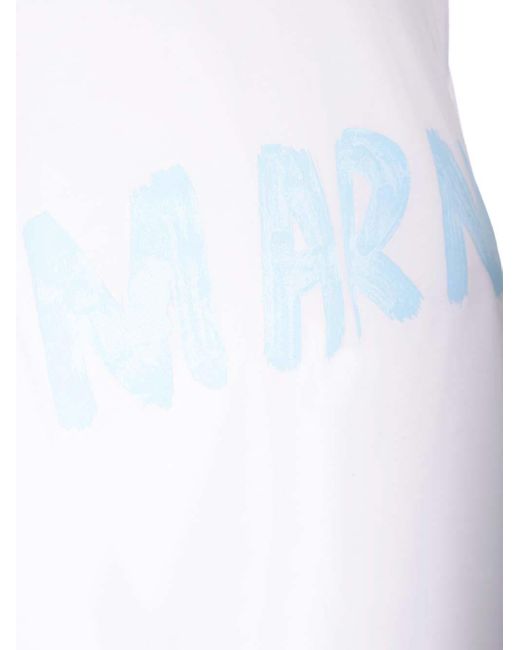 Marni White T-Shirt With Print