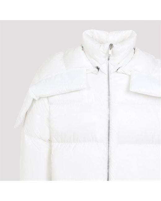 Moncler White Hooded Cyclopic Jacket